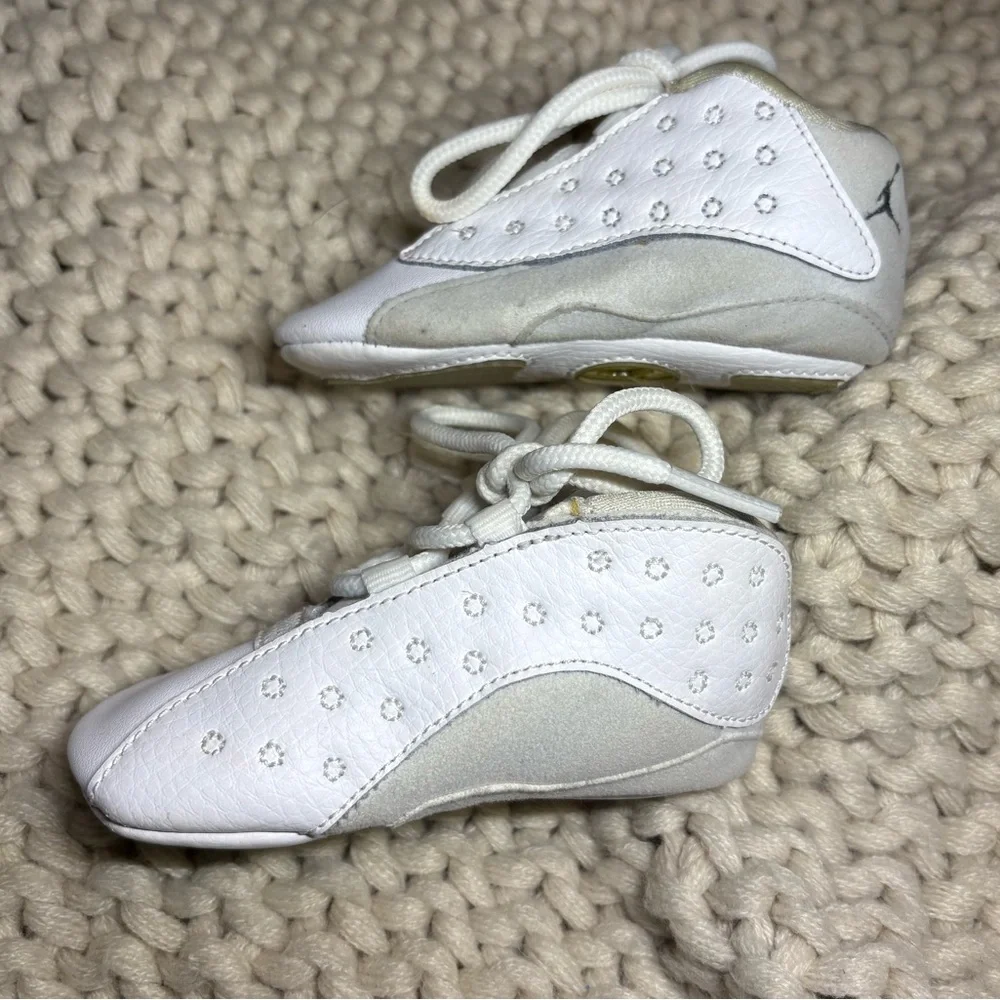 Air Jordan Retro Infant Newborn 552664-100 SIZE 3C White Crib Shoes